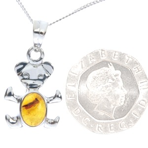 Amber Teddy Pendant