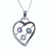 Amethyst Blue Topaz and Moonstone Heart Pendant