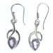 Amethyst Faceted Open Leaf Earrings