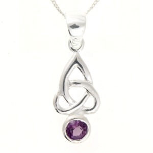Amethyst in Celtic Knot Pendant