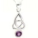 Amethyst in Celtic Knot Pendant