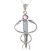 Amethyst Celtic Twin Snake Pendant