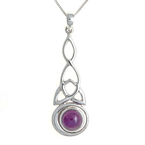 Amethyst Celtic Triple Knot Pendant