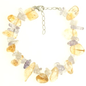 Amethyst and Citrine Chip Necklace