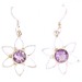 Amethyst Daisy Earrings