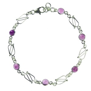 Amethyst Fancy Wire Bracelet