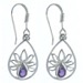 Amethyst Faceted Floral Drop Earrings