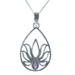 Amethyst Faceted Floral Drop Pendant