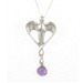 Amethyst Healing Angel Pendant