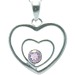 Amethyst Heart in a Heart Pendant