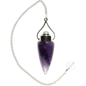 Amethyst Pendulum with Moonstone
