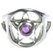 Amethyst Pentagram Ring (Size N)