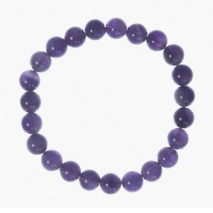 Amethyst Power Bead Bracelet (Dark)