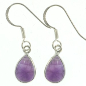 Amethyst Teardrop Earrings (Small)