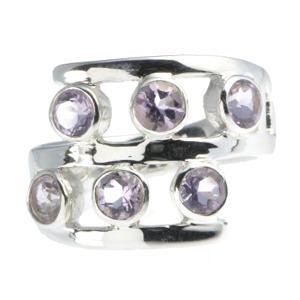 Amethyst Tri-Band Ring (Size O)