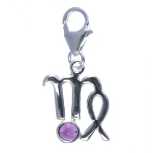 Amethyst Zodiac Charm - Virgo