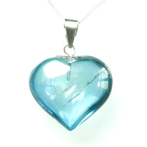 Aqua Aura Heart Pendant