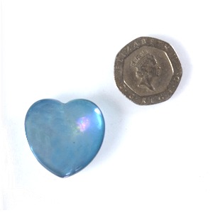 Aqua Aura Quartz Heart (Mini)