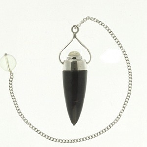 Black Onyx Pendulum with Moonstone