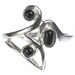 Black Onyx 3 Stone Ring (Size M - N)