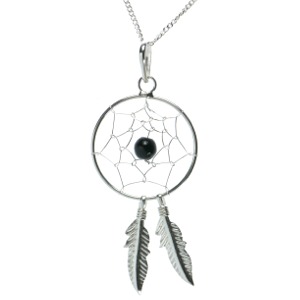 Black Onyx Dream Catcher Pendant