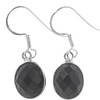 Black Onyx Faceted Oval Drop Earrings