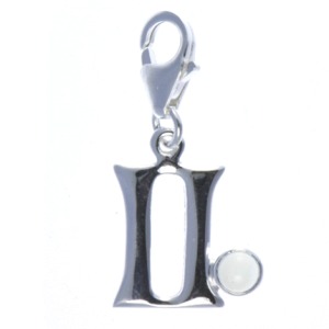 Blue Chalcedony Zodiac Charm - Gemini