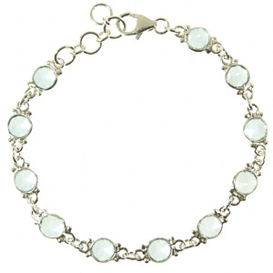 Blue Topaz Bezel Bracelet