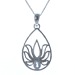 Blue Topaz Faceted Floral Drop Pendant