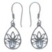 Picture of Blue Topaz Faceted Floral Drop Earrings 