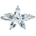 Blue Topaz Flower Design Ring (Size M)