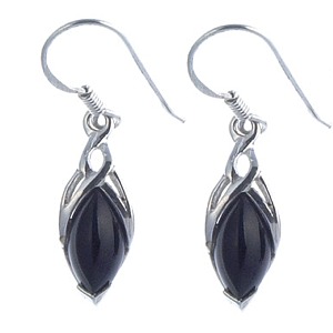 Black Onyx Celtic Drop Earrings