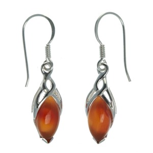 Carnelian Celtic Drop Earrings