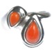 Carnelian Cab Dbl Teardrop Ring (Size O-P)