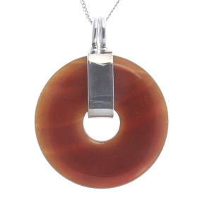 Carnelian Donut Pendant