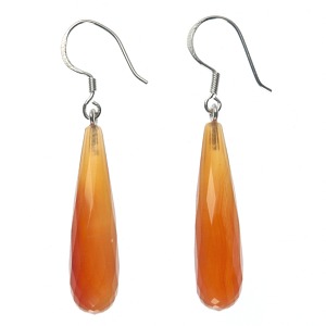 Carnelian Faceted Drop Earrings