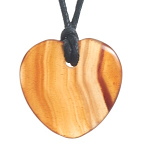 Carnelian Heart Thong Pendant
