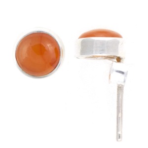 Carnelian 6mm Stud Earrings