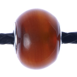 Carnelian Silver Core Bead