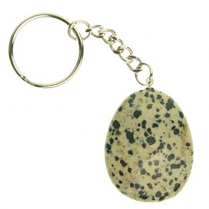 Dalmation Jasper Freeform Keyring