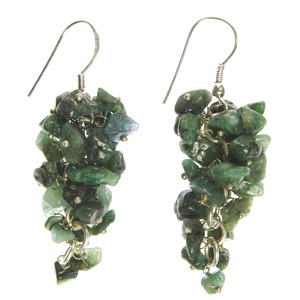 Emerald Cluster Earrings