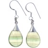 Fluorite Silver Capped Earrings