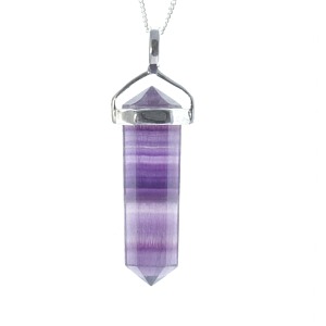 Fluorite Wand Pendant (Purple)