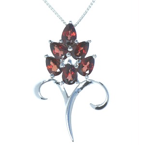 Garnet Bouquet Pendant