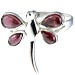Garnet Dragonfly Ring (Size Q - R)