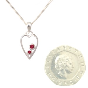 Garnet Mini Heart Pendant