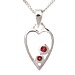 Garnet Mini Heart Pendant