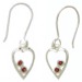Garnet Mini Heart Earings