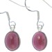 Garnet Oval Drop Earrings