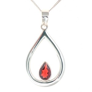 Garnet Drop Pendant
